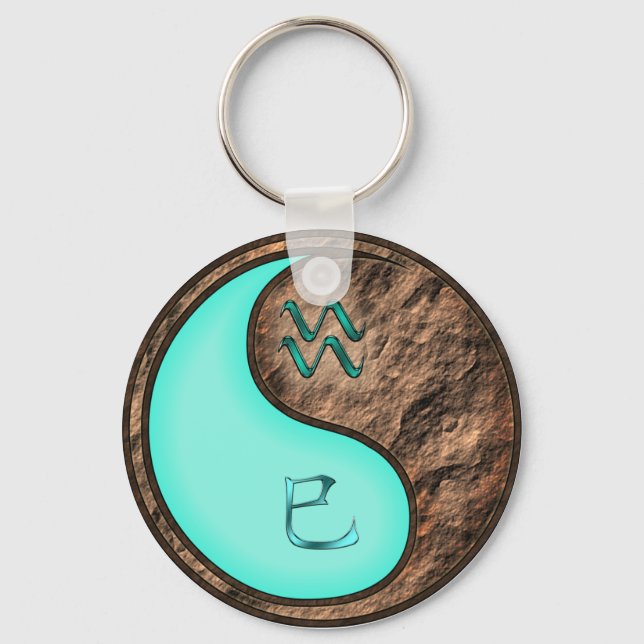 Aquarius & Earth Snake Key Ring (Front)
