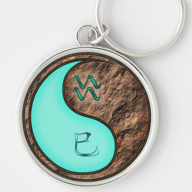 Aquarius & Earth Snake Key Ring (Front)