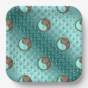 Aquarius & Earth Snake Paper Plate