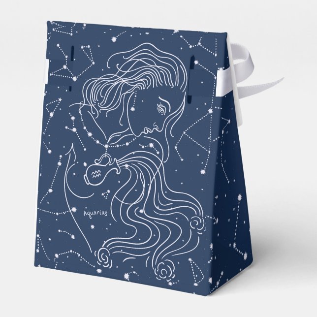 Aquarius Favour Box (Back Side)