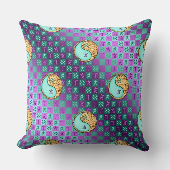 Aquarius & Fire Boar Cushion (Front)