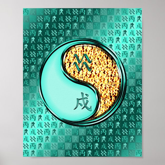 Aquarius & Fire Dog Poster (Front)