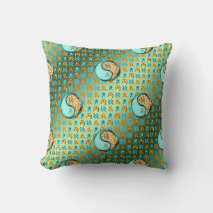Aquarius & Fire Dragon Cushion