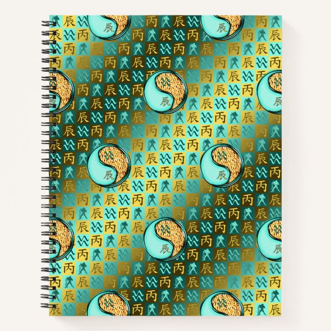 Aquarius & Fire Dragon Notebook (Front)