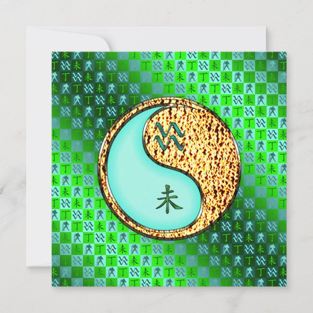 Aquarius & Fire Goat Card (Front)