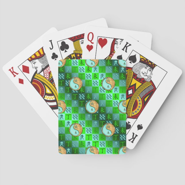 Aquarius & Fire Goat Playing Cards (Back)