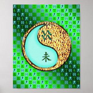 Aquarius & Fire Goat Poster