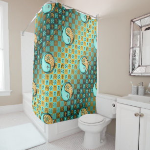 Aquarius & Fire Horse Shower Curtain
