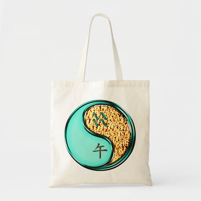 Aquarius & Fire Horse Tote Bag (Front)