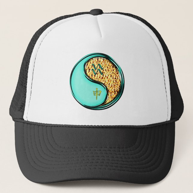 Aquarius & Fire Monkey Trucker Hat (Front)