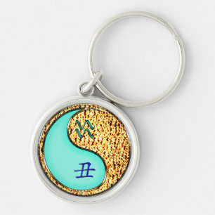Aquarius & Fire Ox Key Ring