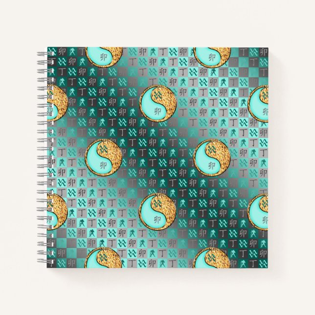 Aquarius & Fire Rabbit Notebook (Front)