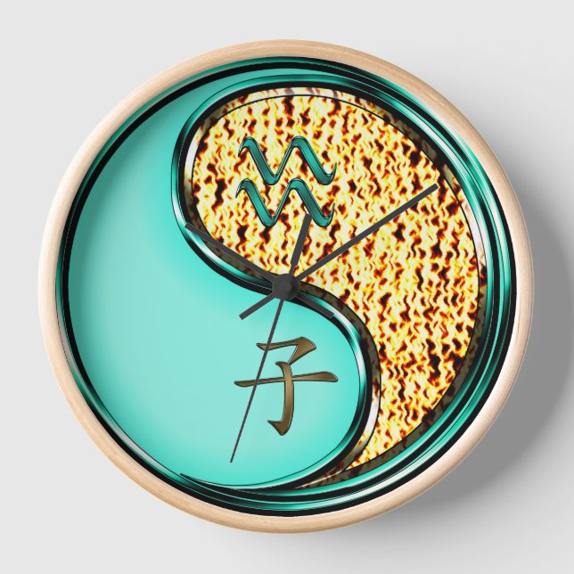Aquarius & Fire Rat Clock (Front)