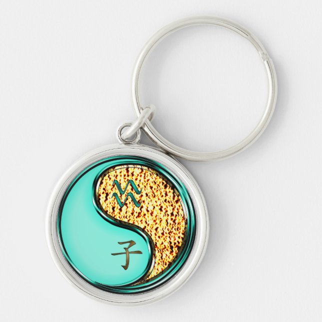 Aquarius & Fire Rat Key Ring (Front)