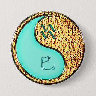 Aquarius & Fire Snake 7.5 Cm Round Badge
