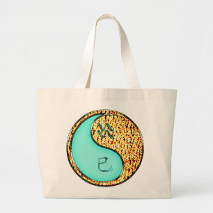 Aquarius & Fire Snake Large Tote Bag