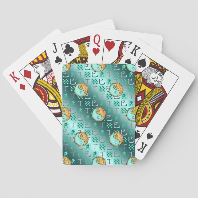 Aquarius & Fire Snake Playing Cards (Back)