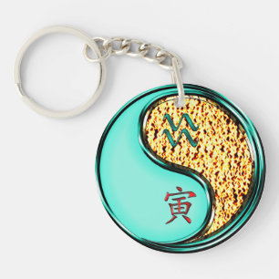 Aquarius & Fire Tiger Key Ring