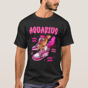 Aquarius Girl Birthday Black Woman Sneakers Zodiac