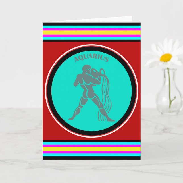 Aquarius Greeting Card (Small Plant)