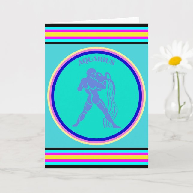 Aquarius Greeting Card (Small Plant)