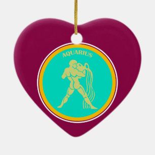 Aquarius Heart Ornament
