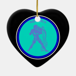 Aquarius Heart Ornament