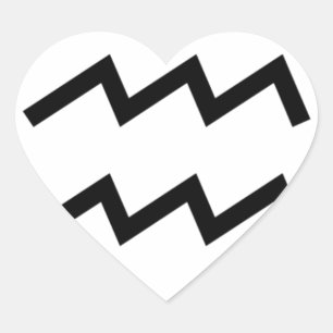 Aquarius Heart Sticker