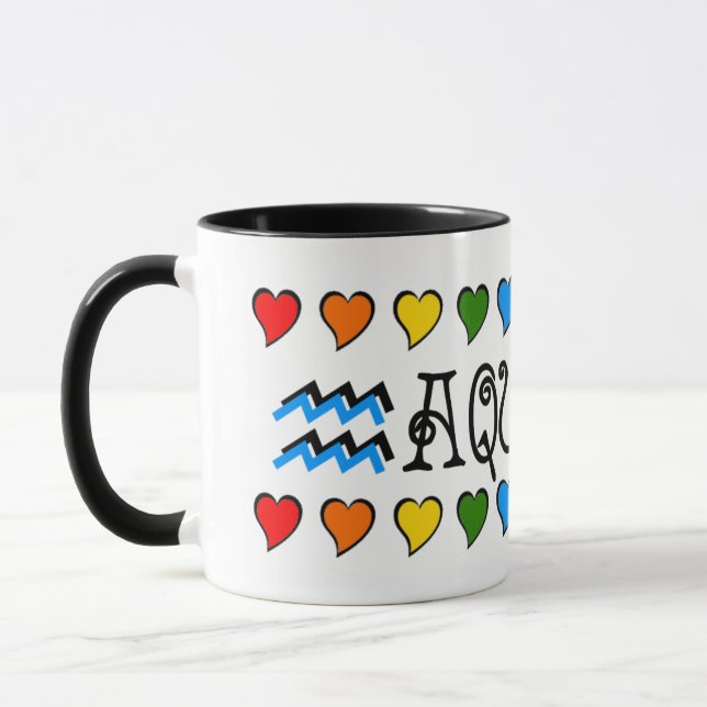 Aquarius Hearts Mug (Left)
