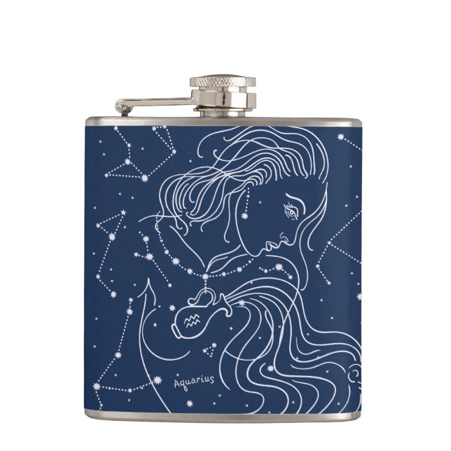 Aquarius Hip Flask (Front)