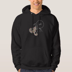 Aquarius Hippie Zodiac Flowers Peace Love Unity R Hoodie