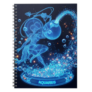 Aquarius Holographic Zodiac Notebook
