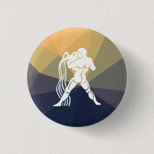 Aquarius horoscope sign round button