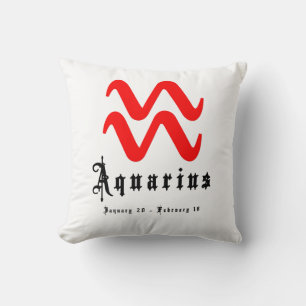 Aquarius, Horoscope, zodiac, astrology Cushion