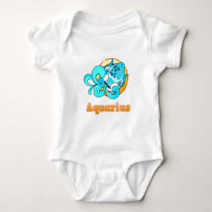 Aquarius illustration baby bodysuit
