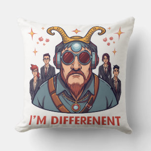 Aquarius Im Different Eccentric SciFi Zodiac Graph Cushion