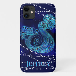 Aquarius in Dark Blue II Case-Mate iPhone Case