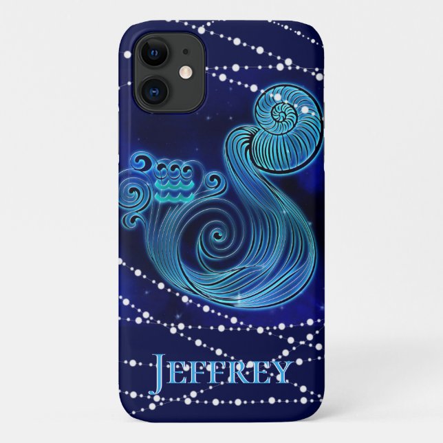 Aquarius in Dark Blue II Case-Mate iPhone Case (Back)