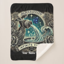 Aquarius “Infinite Vision” Sherpa Blanket