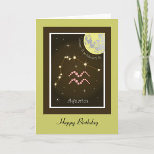 Aquarius January 21 to February 18 Karte Card