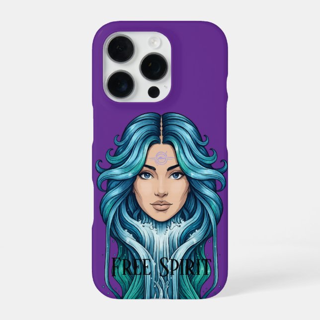 Aquarius Lady: Custom Slim Violet Case (Back)