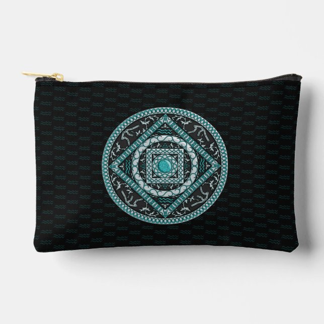 Aquarius Mandala Accessory Pouch (Front)