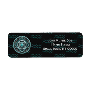 Aquarius Mandala Address Label