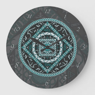 Aquarius Mandala Clock