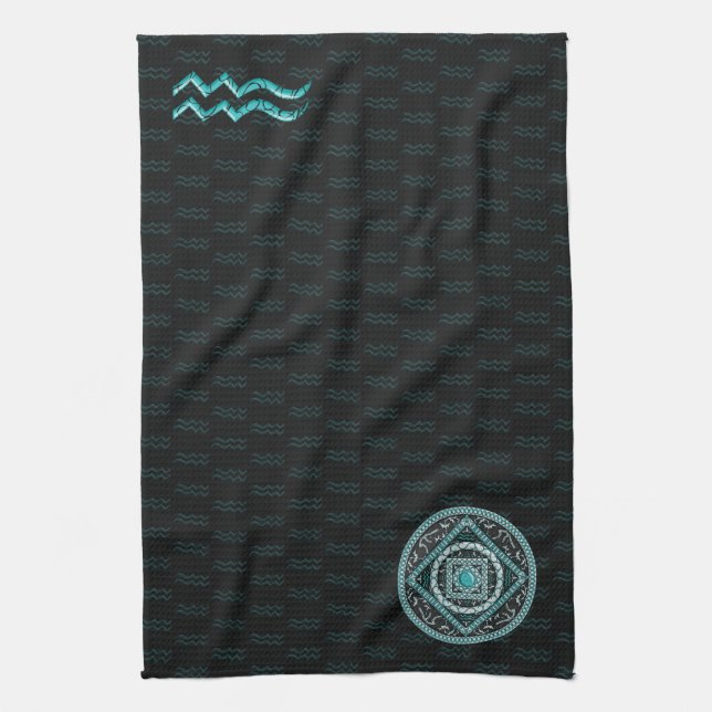 Aquarius Mandala Hand Towel (Vertical)