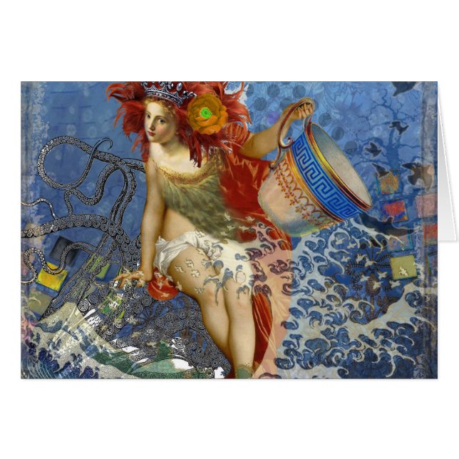 Aquarius Mermaid Gothic Blue Art (Front Horizontal)
