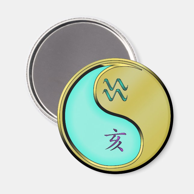 Aquarius & Metal Boar Magnet (Front/Back)