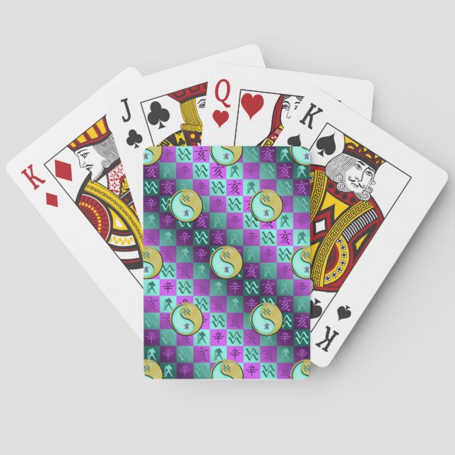 Aquarius & Metal Boar Playing Cards (Back)