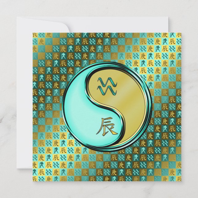 Aquarius & Metal Dragon Card (Front)