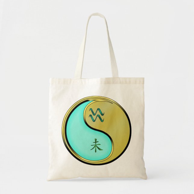 Aquarius & Metal Goat Tote Bag (Front)